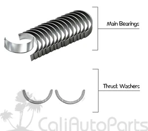 FITS: 06-17 TOYOTA LEXUS 3.5L 2GRFE  MAIN + THRUST WASHER BEARINGS SET SIZE 10 - Bild 1 von 1