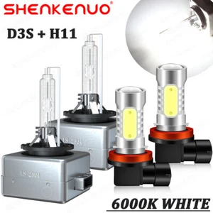 For Ford Flex 2009-2019 Combo D3S+H11 HID Xenon Headlight + LED Fog Light Bulbs - Picture 1 of 16
