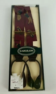  L'aiglon Golf Themed Suspenders Old New Stock Vintage - Picture 1 of 5