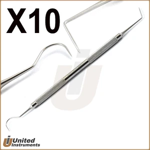 X10 Dental Examination Probe 23 Endodontic Probe 6 Double Ended Tartar Remover - Picture 1 of 1