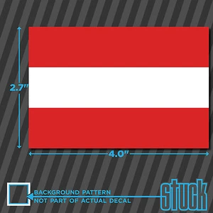 Austrian Flag - 4"x 2.7"- vinyl decal sticker self adhesive country Austria - Bild 1 von 1