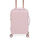IT LUGGAGE 2pc 21in/27in Pink Striped Expandable Hardcase TSA Lock Luggage Set