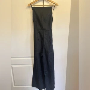 NWT Reformation Ciara Linen Sleeveless Jumpsuit Relaxed Leg Black | size 0 - Picture 1 of 7