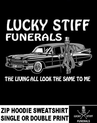 COACH Felpa con cappuccio con cerniera Living All Look The Same To Me Lucky Stiff Funerals