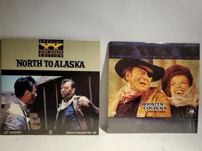 Rooster Cogburn (1975) & North To Alaska (1960) John Wayne / Laser Disc - Image 1 of 4