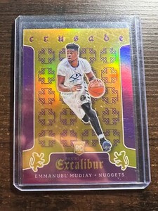 A100,371 - 2015-16 Panini Excalibur Crusade Purple #79 Emmanuel Mudiay/60