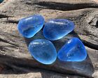 LOT OF (4) FLAWLESS **CORNFLOWER BLUE** PARTIAL PRIVACY BLOCK SEAGLASS!