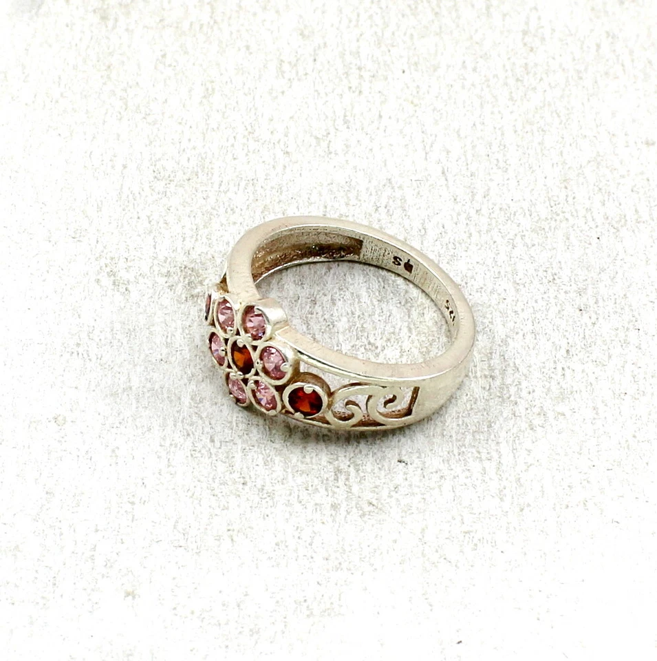 Giva 925 Sterling Silver Zircon Cubic Zircon Vintage Ring 925 Hallmark (Silver) - Immagine 1 di 4