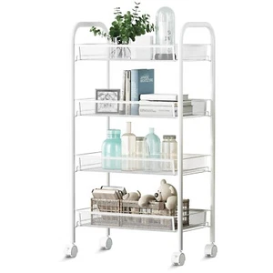 4 Reifen Legierung Kohlenstoffstahl Matte Oberfläche Aufbewahrung Organizer Trolley Gestelle und Regal - Bild 1 von 8