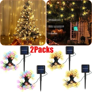 2PCS 39ft Christmas Tree LED Snowflake String Fairy Stake Light Waterproof Decor - Picture 1 of 19
