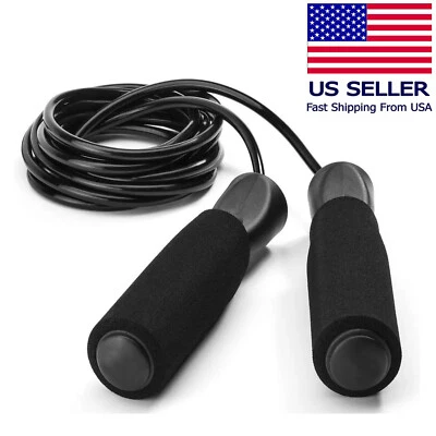 FITNESS MANIAC Adjustable Speed Jump Rope Skipping Ropes Fitness Exercise Boxing MMA Gym 10ft