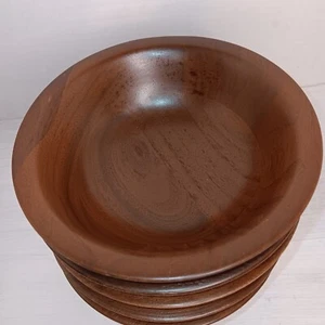 Ozark Walnutwear 6" Salad Bowls Lot Of 6 - Picture 1 of 4