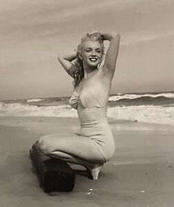 1949 Marilyn Monroe photo originale André De Dienes estampillée Tobay Beach Tobey