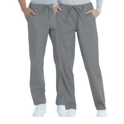 Pantalón Scrubstar Unisex Sólido Cordón WM01B082 Gris Talla 2XL Etiquetas NUEVO Foto 1 de 4