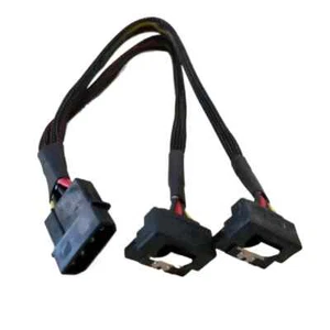 Cable de alimentación SATA Molex IDE de 4 pines PSU ATX para computadora a 90 grados 2 puertos 15 pines - Imagen 1 de 4