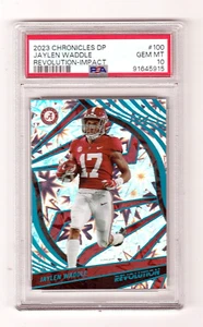 2023 CHRONICLES DP REVOLUTION NFL CARD #100 JAYLEN WADDLE PSA 10 IMPACT POP 1 - Picture 1 of 5