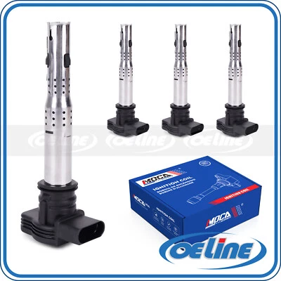 4x Ignition Coil for Audi A4 A5 Q3 Q5 TT Volkswagen CC Jetta Tiguan Seat Leon L4 - Image 1 of 4