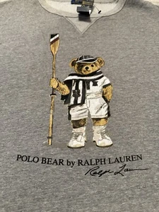 NWT Polo Ralph Lauren Big Teddy Bear Grey Pullover Sweater Mens XXXL Rowing Soft - Picture 1 of 16
