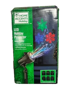 NEW HOME ACCENTS STATIC MERRY CHRISTMAS LED PROJECTOR 6 INTERCHANGEABLE SLIDES - Picture 1 of 1