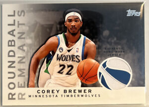 Corey Brewer 2009-10 Topps Roundball Remnants Patch #RR-CBR Timberwolves