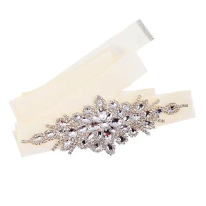 Champagne Wedding Belt for Bride Dress - Wedding Dress Belt Plain Bridal Belt... - Picture 1 of 7