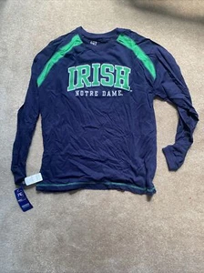 Notre Dame Fighting Irish Long Sleeve T Shirt Xl Blue - Picture 1 of 10