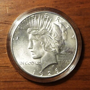 1926 S Peace Dollar ~ Choice Gem BU Lustrous ~ Semi Key Date - Picture 1 of 6