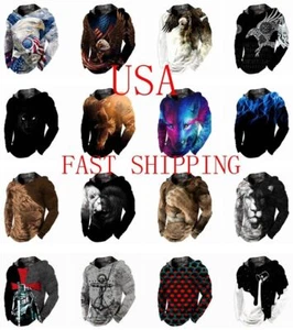 Mens Hoodie Pullover Hooded Fashion Sweatshirt Black Streetwear LightWeight Soft - Picture 1 of 27