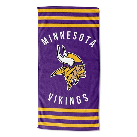 The Northwest Company NFL Minnesota Vikings Stripes Beach Towel 30" x 60" Cover