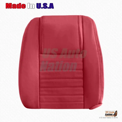 Cubierta de cuero perforada roja superior para conductor delantero para Ford Mustang 2005 2006 2007 Foto 1 de 4