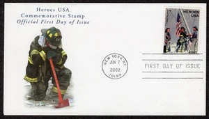 2002 HEROES OF 2001 (Scott B2) - Unknown-Maker FDC TD696 - Picture 1 of 1