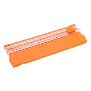 9 Inch Paper Cutter, Portable Paper Trimmer Slicer Tool, Orange - Picture 1 of 7