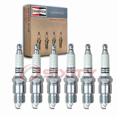 6 pc Champion Copper Plus Spark Plugs for 1970-1974 Chevrolet G30 Van 4.1L mo - Image 1 of 4
