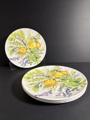 "Juego de 4 platos de melamina con ralladura de limón internacional certificados Susan Winget 9""" Foto 1 de 4