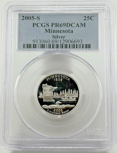 2015-S Silver Quarter Minnesota PCGS PR69 DCAM - Picture 1 of 2