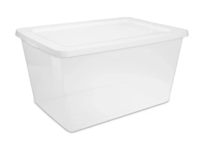 Sterilite 58 Qt. Storage Box Plastic Adult, White - Image 1 of 3