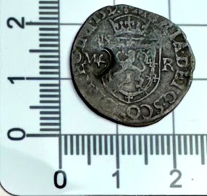 X263: Mary Scottish Hammered Plack - c/s 1579 by the Earl of Morton. Spink 5437 - Picture 1 of 3