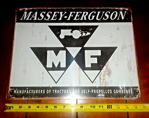 TRACTOR MASSEY FERGUSON - NUEVO LETRERO DE METAL - HECHO EN EE. UU. - Imagen 1 de 5