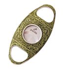 Pardo Cigar - Cutter Engraved Stainless Steel - Gold- Straight Cut, Double Blade