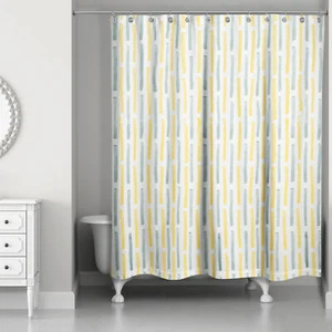 Creative Products Hand Drawn Lines Green 71 x 74 Shower Curtain - Picture 1 of 2