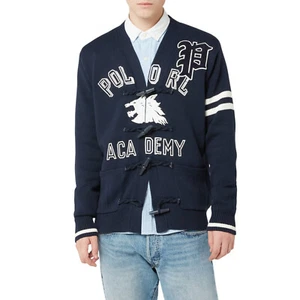 Polo Ralph Lauren Azul Marino Algodón Academy Toggle Cárdigan Suéter Nuevo $368 - Imagen 1 de 3