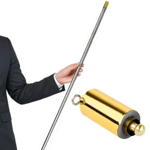 Staff in metallo Magic Pocket acciaio inox asta portatile bacchetta magica arte oggetti di scena - Foto 1 di 9