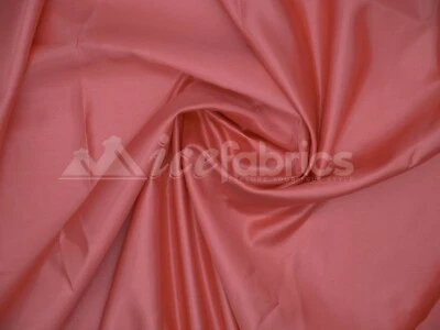 Coral Charmeuse Bridal Satin Fabric Silky By The Yard- Soft Thick Satin-  - Image 1 of 4