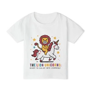 Unicorn, lion, animals, back to school education Heavy Cotton™ Toddler T-shirt - Picture 1 of 15