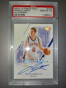 2003-04 #50/250 ULTIMATE COLLECTION LÁMPARA MACIEJ #153 AUTO RC PSA 10 POP 1!!! - Imagen 1 de 6