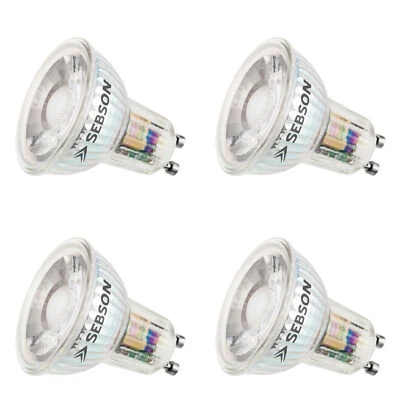 4x LED Lampen GU10 5W warmweiss RA95 flimmerfrei 230V LED Leuchtmittel SEBSON - Bild 1 von 4