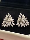 Classy 3.30 Cts Marquise Pear Shape Natural Diamonds Stud Earrings In 14K Gold