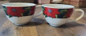  GIBSON DIARIO NAVIDAD ENCANTADORA FLOR DE PASCUA 2 tazas de café - Imagen 1 de 8