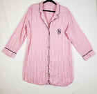 Pyjama Victorias Secret chemise de sommeil rose moyen boutonné coton mélangé