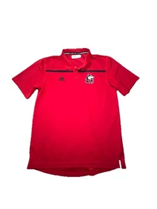 Medium Adidas Northern Illinois University Huskies Red Polo Shirt - Picture 1 of 4